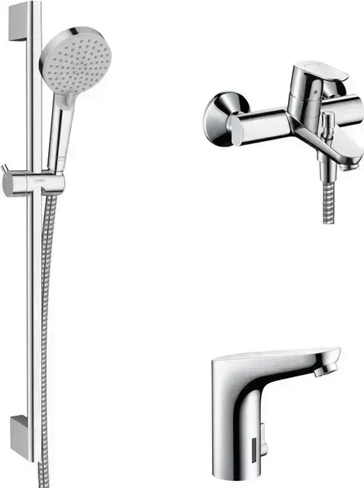 Комплект смесителей Hansgrohe Focus с душевым гарнитуром, хром (31948000, 31173000, 26275000)