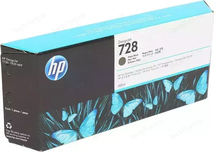 Картридж HP F9J68A №728 черный 300 мл.