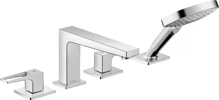 Смеситель на борт ванны Hansgrohe Metropol с механизмом, хром глянцевый (74552000, 13444180)