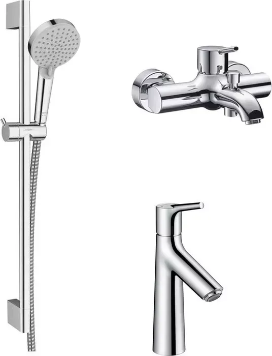 Комплект смесителей Hansgrohe Talis S с душевым гарнитуром, хром (32420000, 72021000, 26275000)