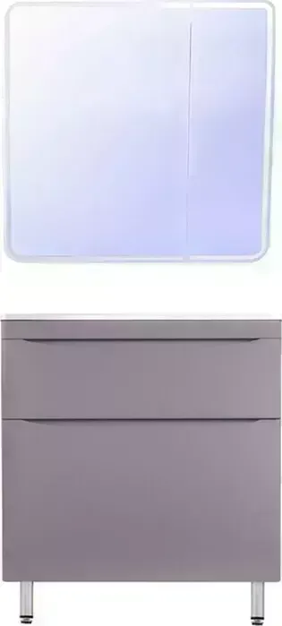 Мебель для ванной Style line Бергамо мини 80х35 Люкс Plus напольная, серая