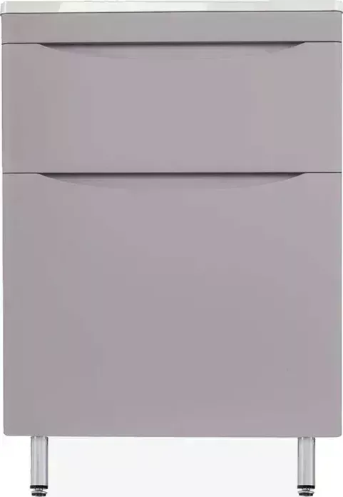 Тумба с раковиной Style line с Бергамо мини 60х35 Люкс Plus напольная, серая (2000949236797, 2000949236377)