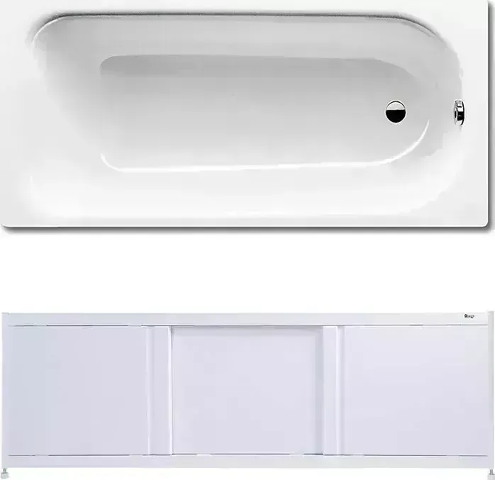 Стальная ванна Kaldewei Saniform Plus 362-1 Easy-Clean 160x70 с экраном Emmy Бриз и ножками