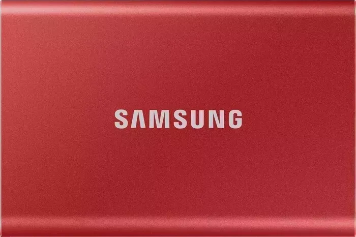 SSD накопитель Samsung 1TB Т7 Portable MU-PC1T0R, V-NAND, USB 3.2 Gen 2 Type-C [R/W - 1000/1050 MB/s] Red