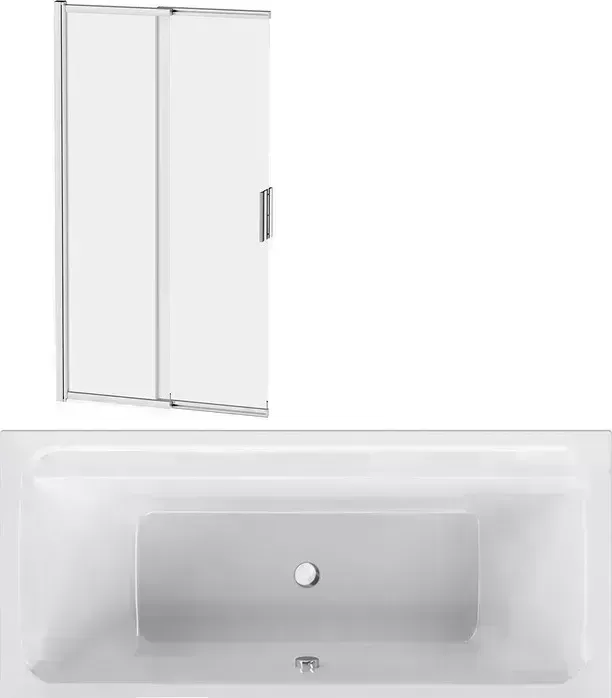 Акриловая ванна Am.Pm Inspire 2.0 170x75 с каркасом и шторкой (W52A-170-075W-A, W52A-170-075W-R, W80S-100PS-150MT)