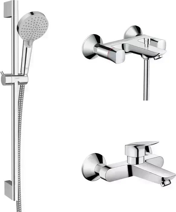 Комплект смесителей Hansgrohe Logis с душевым гарнитуром (71243000, 71225000, 26275000)