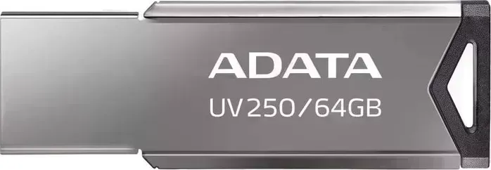 Флеш-накопитель A-DATA Флеш Диск 64Gb UV250 AUV250-64G-RBK USB2.0 серебристый