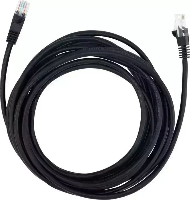 Кабель Патч-корд Buro UTP 4 пары cat5E CCA molded 5м черный RJ-45 (m)-RJ-45 (m)