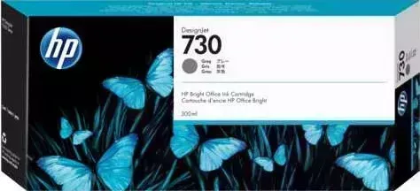 Картридж HP 730 300-ml Gray Ink Cartridge (P2V72A)