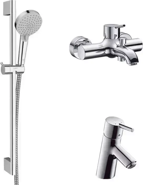 Комплект смесителей Hansgrohe Talis S с душевым гарнитуром, хром (32420000, 32020000, 26275000)