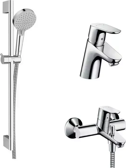 Комплект смесителей Hansgrohe Focus с душевым гарнитуром, хром (31948000, 31730000, 26275000)