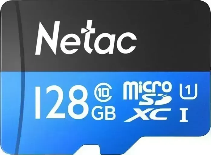 Карта памяти NeTac P500 Standard MicroSDXC 128GB U1/C10 up to 90MB/s, retail pack with SD Adapter up to SD