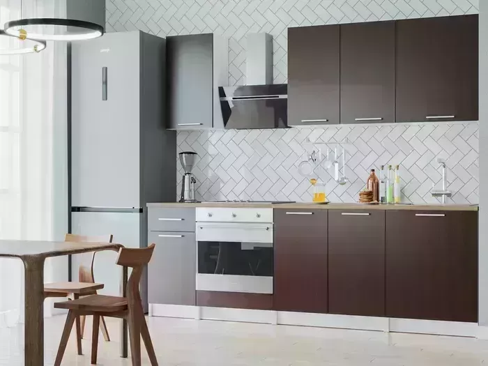 Кухонный гарнитур Mebel Ars Моника 2,4 м (венге цаво) Кухня м