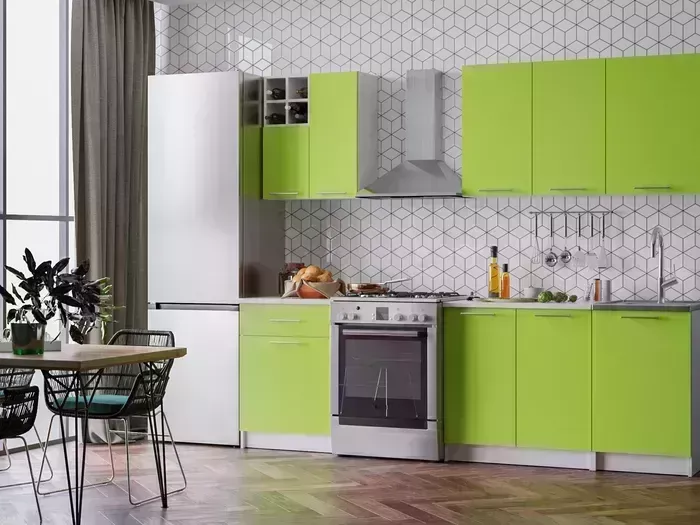 Кухонный гарнитур Mebel Ars Глория 1,9 м (лайм) Кухня м