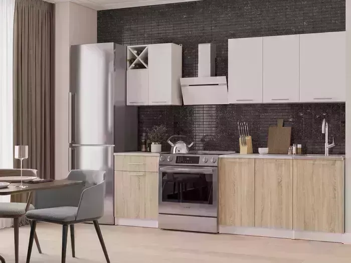 Кухонный гарнитур Mebel Ars Милана 1,9 м (дуб сонома/белый) Кухня м