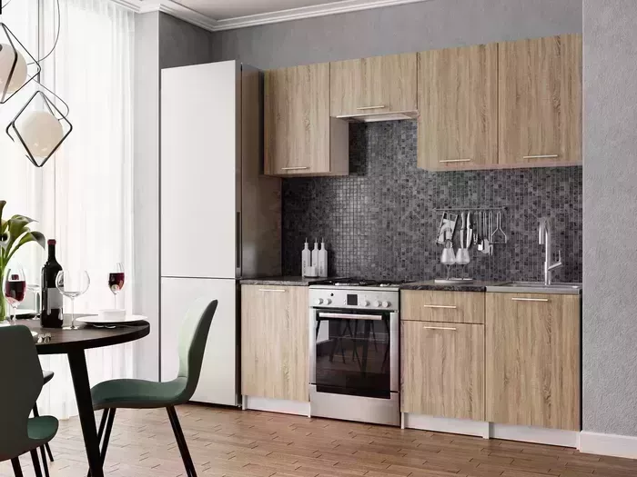 Кухонный гарнитур Mebel Ars Адель 2,1 м (дуб сонома) Кухня м