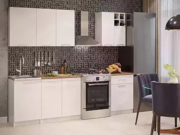 Кухонный гарнитур Mebel Ars Глория 1,9 м (белый) Кухня м