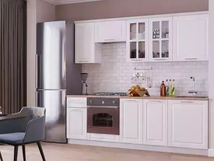 Кухонный гарнитур Mebel Ars Белла 2,4 м (акация белая) Кухня м