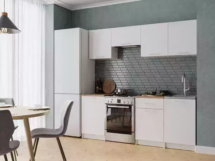 Кухонный гарнитур Mebel Ars Адель 2,1 м (белый) Кухня м