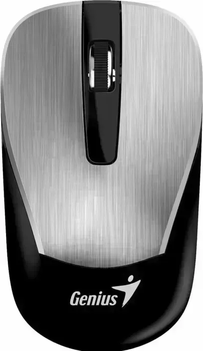Мышь компьютерная Genius ECO-8015 серебристый (Silver), 2.4GHz, BlueEye 800-1600 dpi, аккумулятор NiMH new package