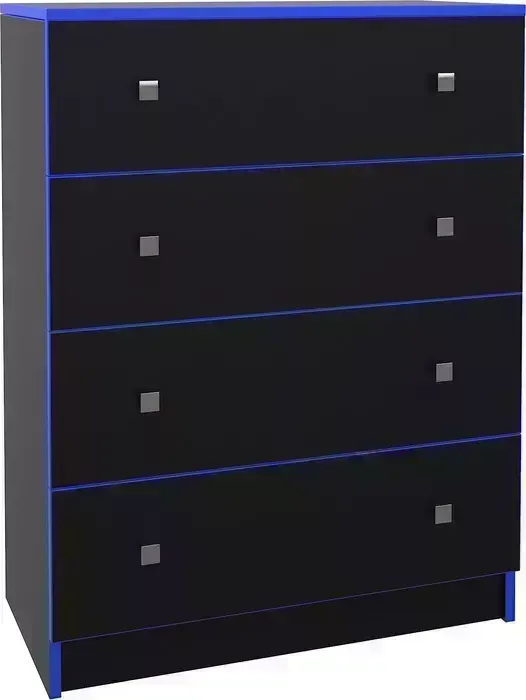 Комод МДК Black 4 ящика Синий (BL - КМ2С) 4 синий -