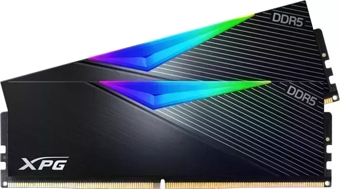 Память оперативная ADATA 32Gb (2 x16GB) DDR5 UDIMM, XPG Lancer RGB, 5600 MHz CL36-36-36, 1.25V, RGB + Черный Радиатор AX5U5600C3616G-DCLARBK