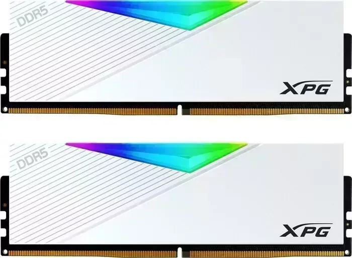 Память оперативная ADATA 32Gb (2 x16GB) DDR5 UDIMM, XPG Lancer RGB, 5600 MHz CL36-36-36, 1.25V, RGB + Белый Радиатор AX5U5600C3616G-DCLARWH