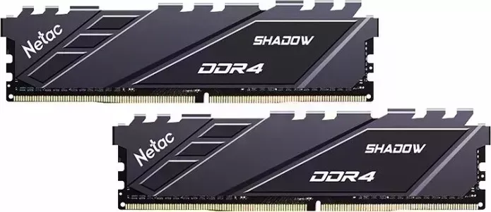 Память оперативная NeTac Shadow DDR4-3200 32GB(16GB x 2) C16 Grey, 16-20-20-40, 1.35V, XMP, Радиатор