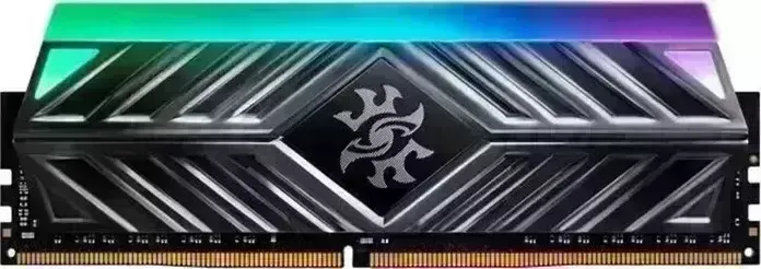 Память оперативная ADATA 16GB DDR4 UDIMM, XPG SPECTRIX D41, 3200MHz CL16-20-20, 1.35V, RGB, Серый Радиатор AX4U320016G16A-ST41