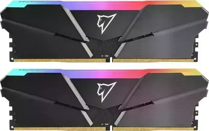 Память оперативная NeTac Shadow RGB DDR4-2666 16GB (8GB x 2) C19 Grey, 19-19-19-43, 1.2V, RGB Радиатор.