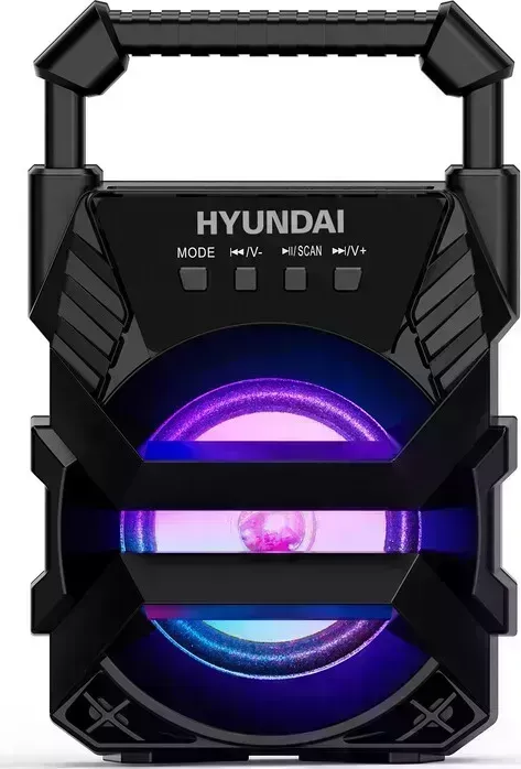 Портативная колонка Hyundai H-PS1000 черный 9W 1.0 BT/USB 10м 500mAh