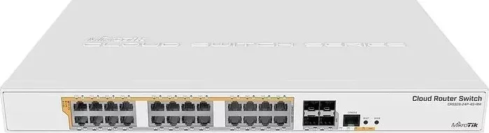 Коммутатор MikroTik CRS328-24P-4S+RM 24G 4SFP+ 24PoE+ 450W управляемый