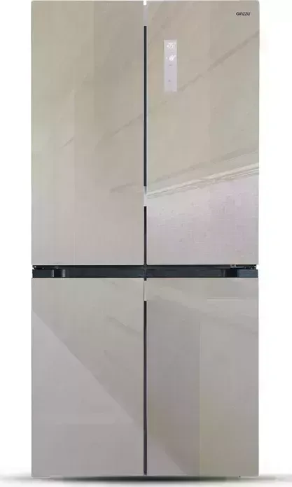 Холодильник Ginzzu NFK-575 шампань стекло inverter
