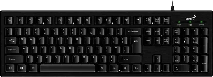 Клавиатура Genius Smart KB-101 Black USB, Only Laser (Hairline design), клавиш 105, провод 1.5 м