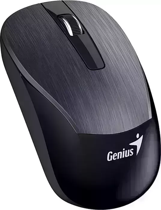 Мышь компьютерная Genius ECO-8015 металлический серый (Iron Gray), 2.4GHz, BlueEye 800-1600 dpi, аккумулятор NiMH new package