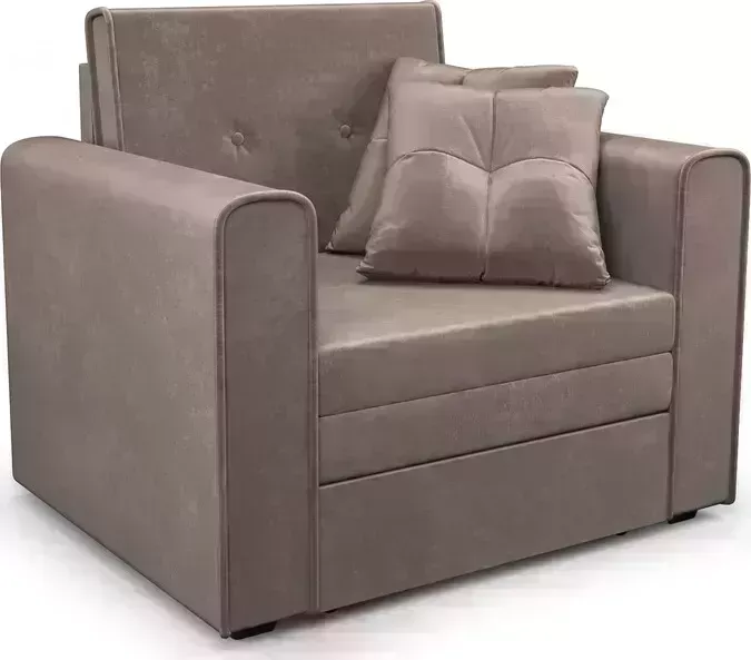 Кресло Mebel Ars Санта (бархат серо-шоколадный STAR VELVET 60 COFFEE)