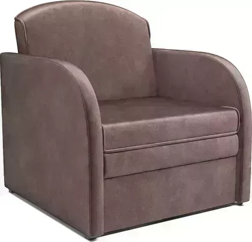 Кресло Mebel Ars Малютка (бархат серо-шоколадный STAR VELVET 60 COFEE)