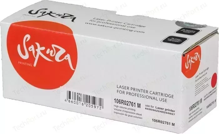 Картридж Sakura 106R02761 пурпурный, 1000 стр.