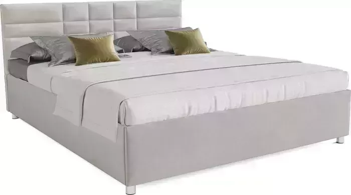 Кровать Mebel Ars Нью-Йорк 160 см (бархат бежевый / STAR VELVET 6 BEIGE)