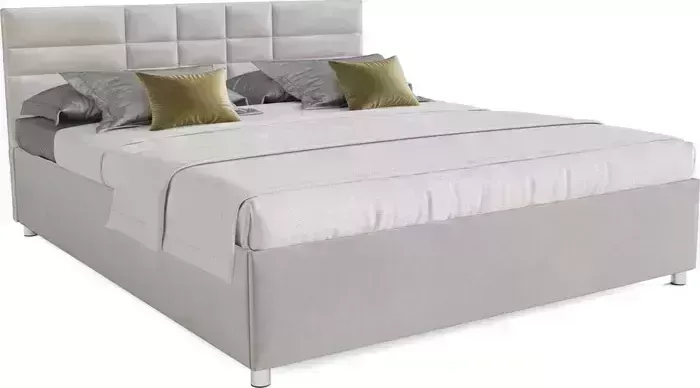 Кровать Mebel Ars Нью-Йорк 140 см (бархат бежевый / STAR VELVET 6 BEIGE)