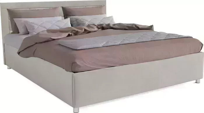 Кровать Mebel Ars Версаль 140 см (бархат бежевый / STAR VELVET 6 BEIGE)