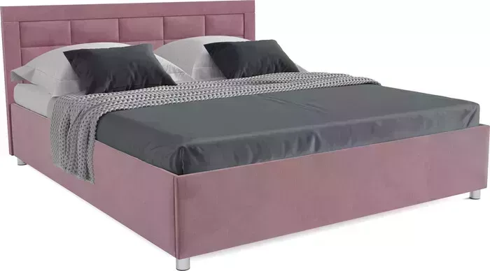 Кровать Mebel Ars Версаль 160 см (велюр пудра/НВ-178/18)