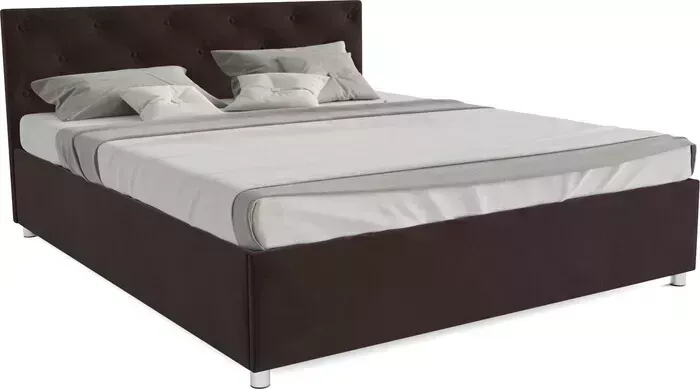 Кровать Mebel Ars Классик 140 см (велюр шоколад/НВ-178/16)