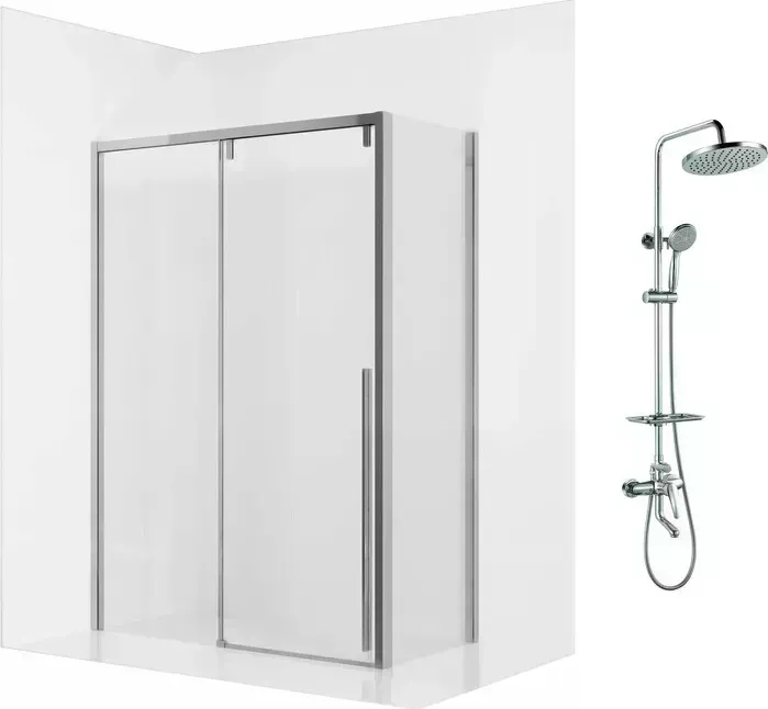 Душевой уголок Ambassador Intense 130x90 с системой Lemark, прозрачный, хром (110021102IX-90IX, LM7010C)
