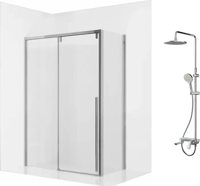 Душевой уголок Ambassador Intense 130x100 с системой Am.Pm, прозрачный, хром (110021102IX-100IX, F0780700)