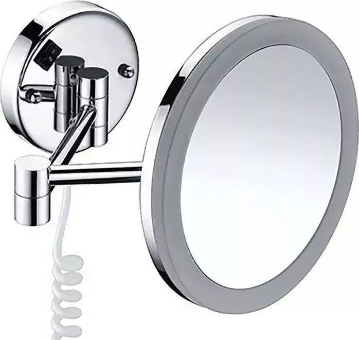 Зеркало Wasserkraft косметическое с подсветкой, хром (K-1004)