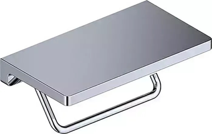 Держатель туалетной бумаги Wasserkraft с полочкой, хром (K-1425)