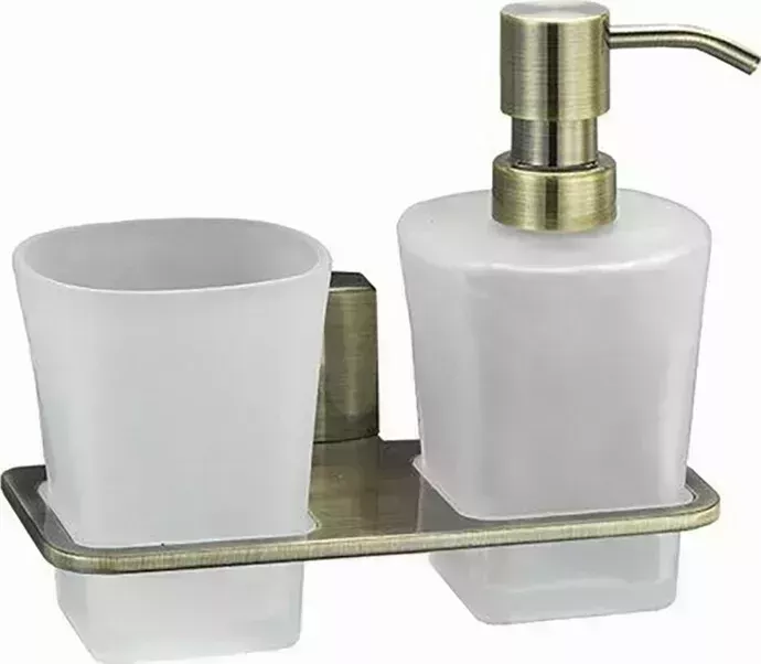 Стакан Wasserkraft и дозатор Exter светлая бронза (K-5289)