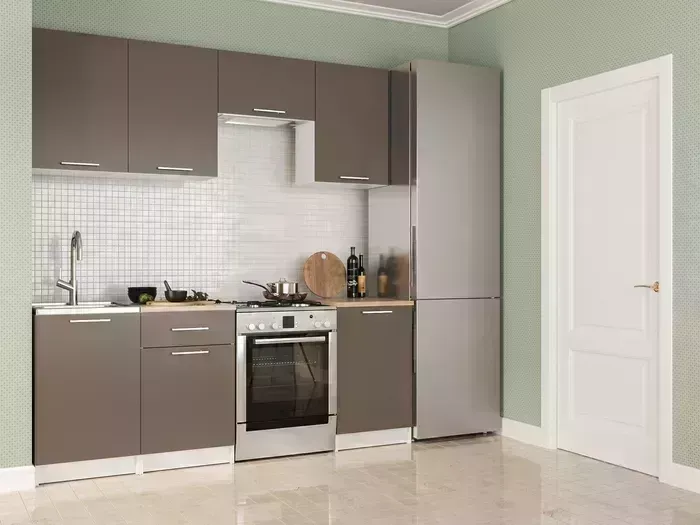 Кухонный гарнитур Mebel Ars Адель 2,1 м (трюфель) Кухня м