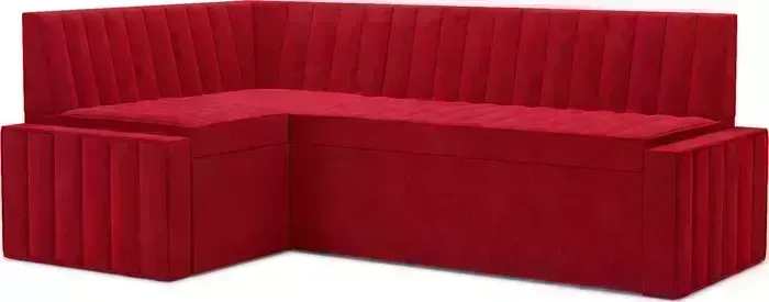 Кухонный диван Mebel Ars Вермут левый угол (Кордрой красный) 193х82х113 см